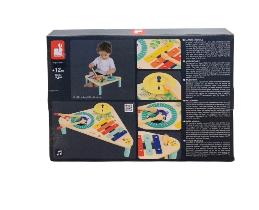 Shop Janod Gioia Music Table with Drum, Cymbal, and Xylophone at GoodBuy Gear