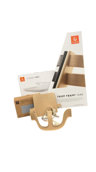 Shop Stokke Tripp Trapp Complete High Chair, 2, Natural Oak, Nordic Blue at GoodBuy Gear
