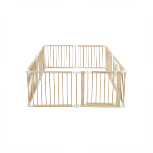 Shop Comfy Cubs Foldable Baby Gate Playpen, Natural Wood at GoodBuy Gear