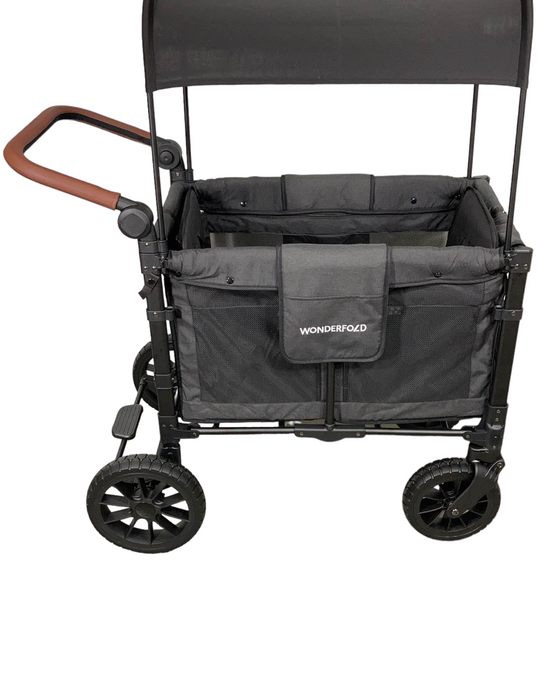 Wonderfold W2 Luxe Multifunctional Double Stroller Wagon, Volcanic Black, 2023