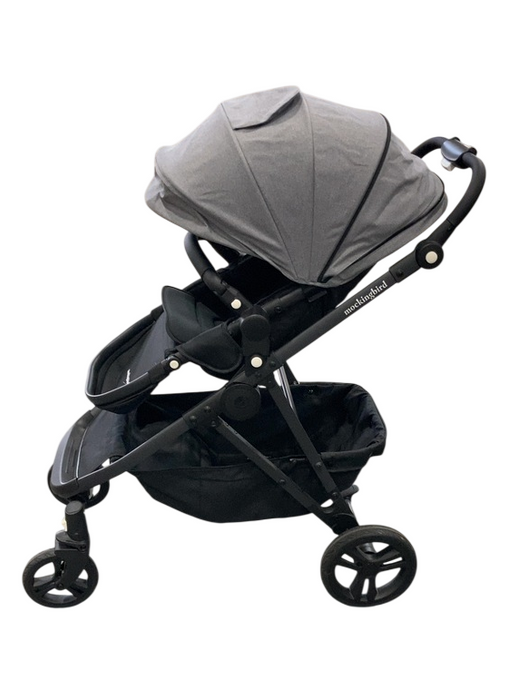 Shop Mockingbird Single to Double 3.0 Stroller, 2025, Heather Grey, Charcoal with Black Leather at GoodBuy Gear