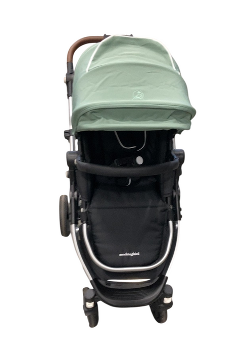 Shop Mockingbird Single 2.0 Stroller, 2025, Sage, Silver With Black Leather, Windowpane at GoodBuy Gear