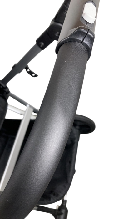 Shop Mockingbird Single to Double 2.0 Stroller, 2024, Black, Silver With Black Leather, Windowpane at GoodBuy Gear
