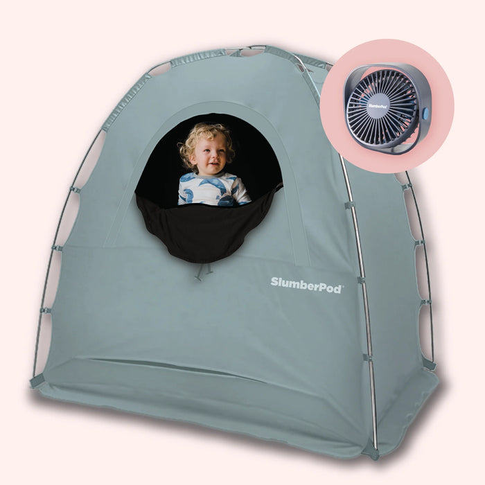 SlumberPod 3.0 Sleep Canopy with Fan, Slate Blue