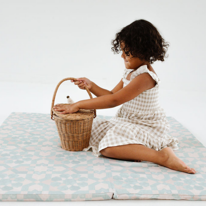 Toki Mats Padded Play Mat, Green Tile Mat