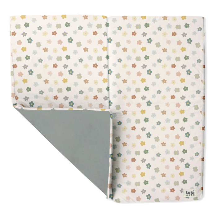Toki Kids Playful Posies Organic Cotton Mat