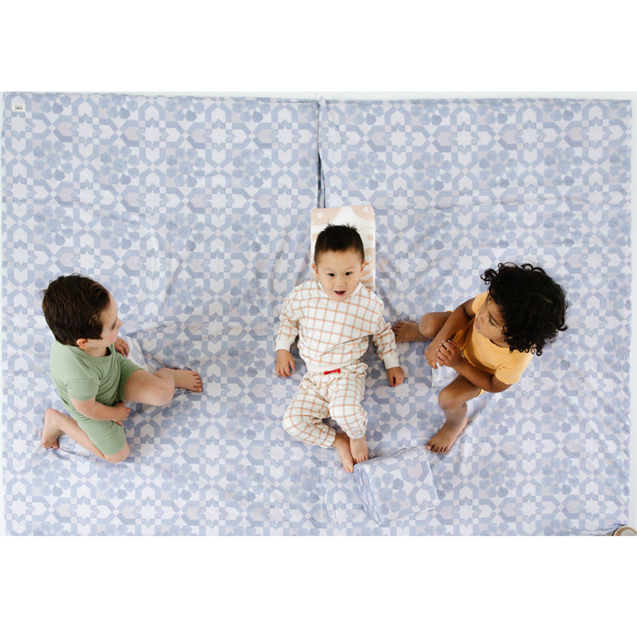 Toki Mats Padded Play Mat Cover, Blue Tile Cover