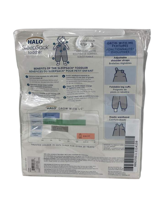 Shop Halo Toddler SleepSack Wearable Blanket, 12-24 Months, Cotton, Grey In the Stars, TOG 1.0 at GoodBuy Gear