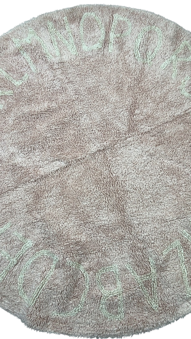 Shop Lorena Canals Round ABC Washable Rug 5', Vintage Nude at GoodBuy Gear