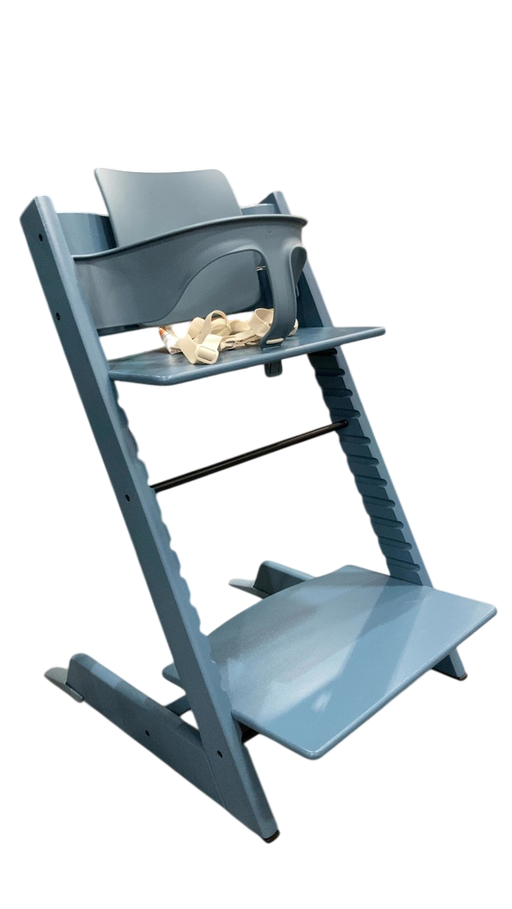 Shop Stokke Tripp Trapp High Chair With Baby Set, 2, Fjord Blue at GoodBuy Gear
