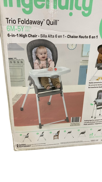 Shop Ingenuity Trio Foldaway 6-in-1 High Chair, Quill at GoodBuy Gear