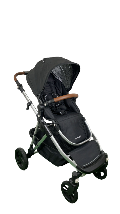 Shop Mockingbird Single to Double 2.0 Stroller, 2024, Black, Silver With Penny Leather, Windowpane at GoodBuy Gear