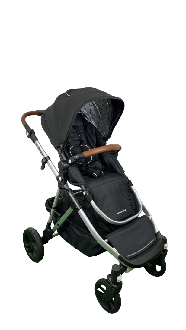 Mockingbird Single to Double Stroller, 2024, Black, Silver With Pe