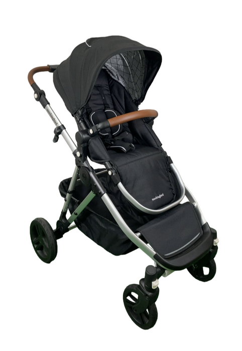 Shop Mockingbird Single to Double 2.0 Stroller, Black, Windowpane, Silver With Penny Leather, 2024 at GoodBuy Gear