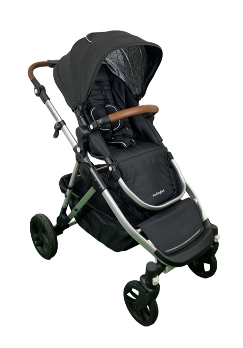 Mockingbird Single to Double 2.0 Stroller, Black, Windowpane, Silver With Penny Leather, 2024