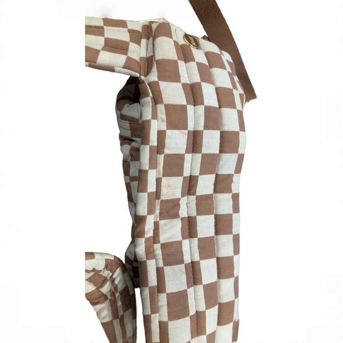 Shop Mabē The Monarch Carrier, Mocha Check at GoodBuy Gear