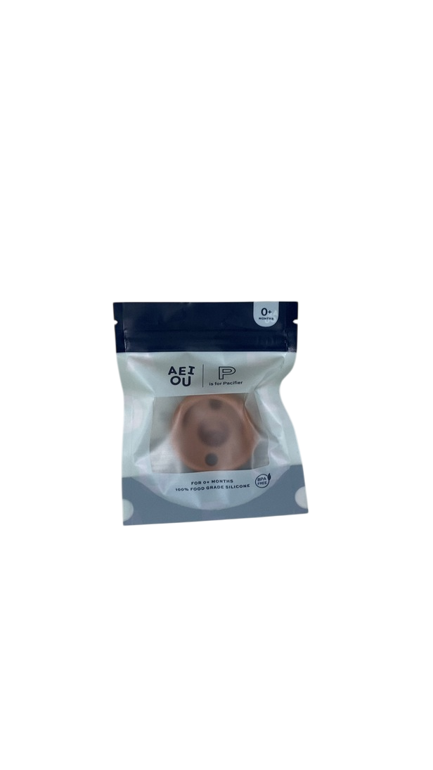 AEIOU Silicone Pacifier, Clay, 1 pack — GoodBuy Gear