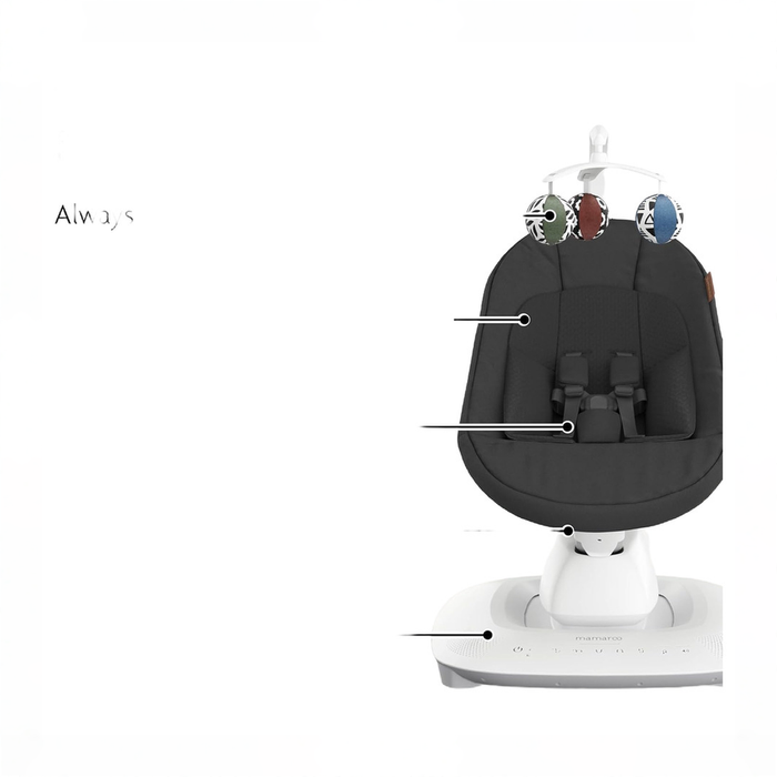 Shop UPPAbaby Mamaroo Smart Swing, Jake (Charcoal Melange) at GoodBuy Gear