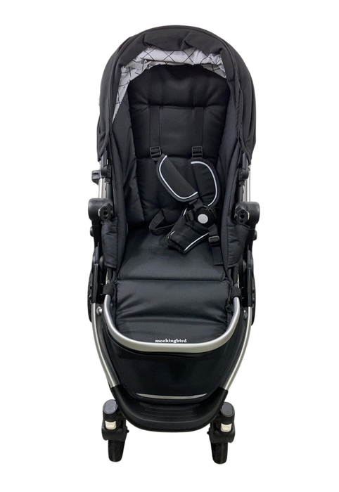 Shop Mockingbird Single 2.0 Stroller, 2024, Black, Silver With Penny Leather, Windowpane at GoodBuy Gear