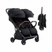 Shop Silver Cross Jet Double Travel Stroller, 2024, Black at GoodBuy Gear