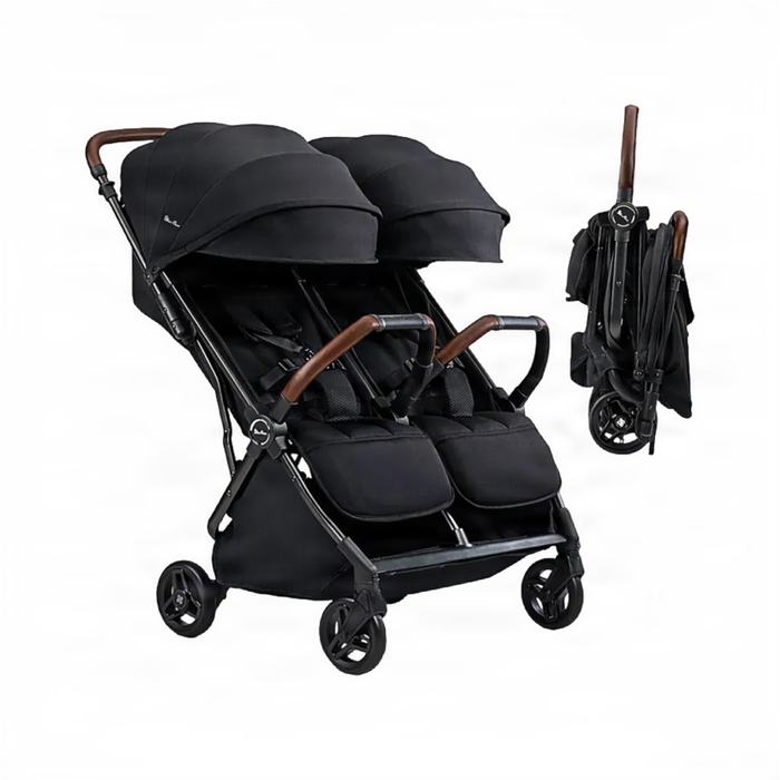 Shop Silver Cross Jet Double Travel Stroller, 2024, Black at GoodBuy Gear