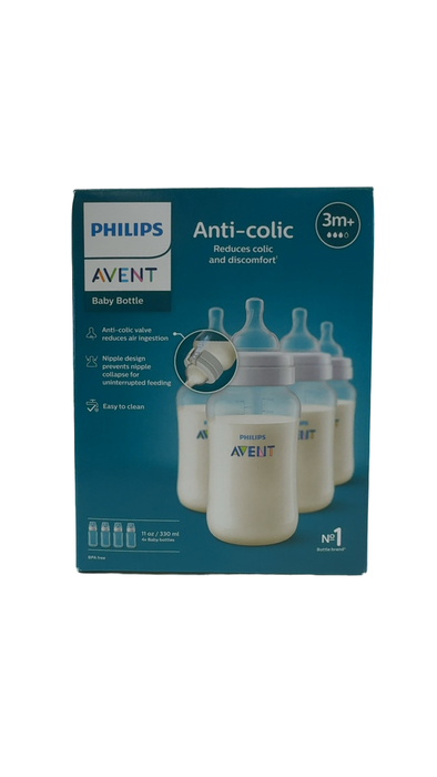 Shop Philips Avent Anti-Colic Bottles, Clear, Regular, 4 Pack, 11oz at GoodBuy Gear