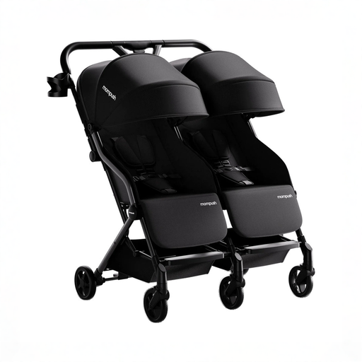 Shop Mompush Lithe Double Stroller, 2026, Black at GoodBuy Gear