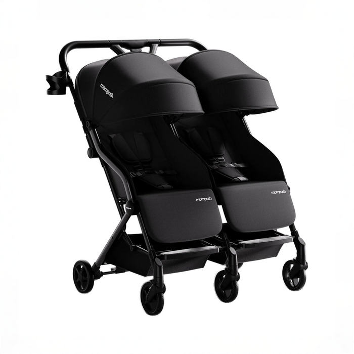 Shop Mompush Lithe Double Stroller, 2026, Black at GoodBuy Gear