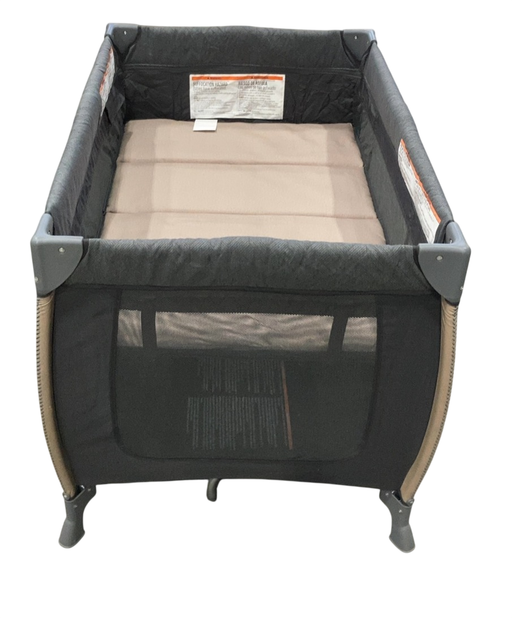 Shop Monbebe Play Yard with Full-Size Rocking Bassinet, Castle Point at GoodBuy Gear