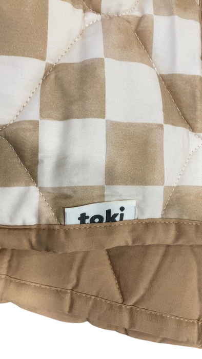 Shop Toki Kids Picnic Blanket, 60"x 84", Checker Toffee at GoodBuy Gear