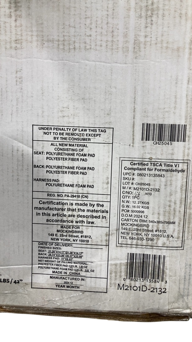 Mockingbird Single to Double 2.0 Stroller, 2024, No Canopy, No Canopy, Silver With Penny Leather