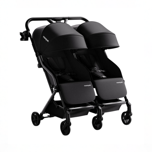 Shop Mompush Lithe Double Stroller, 2026, Black at GoodBuy Gear