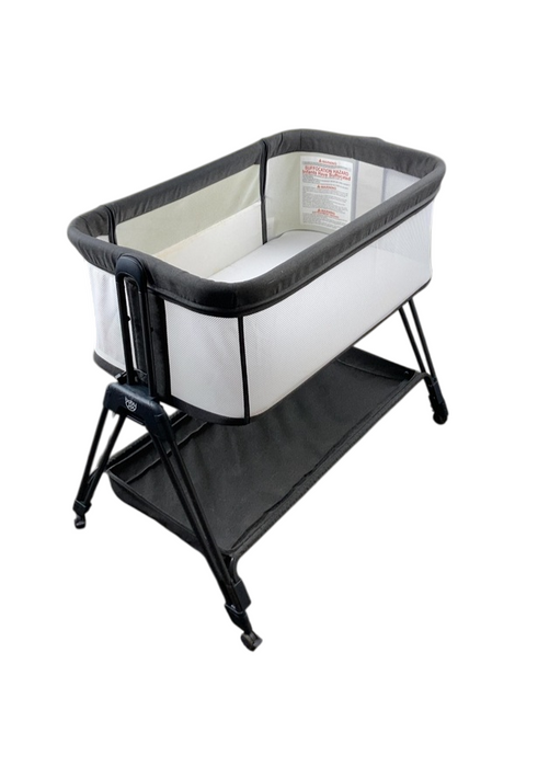 Shop Baby Joy Easy Folding Portable Baby Crib with 7 Adjustable Heights, Black at GoodBuy Gear