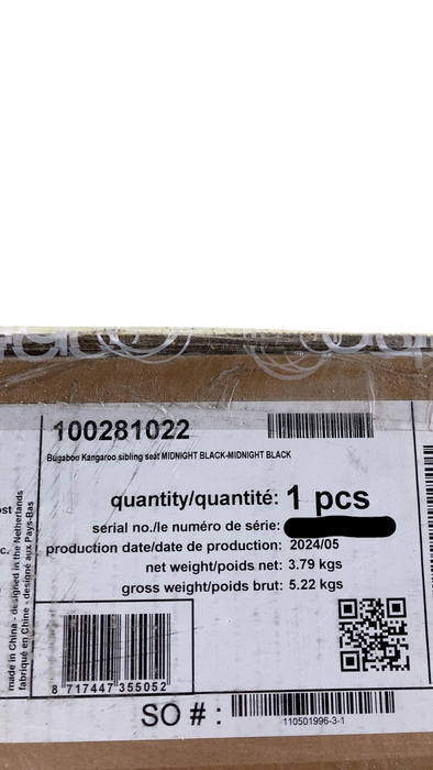 Shop Bugaboo Kangaroo Sibling Seat, Black, Midnight Black, Midnight Black at GoodBuy Gear
