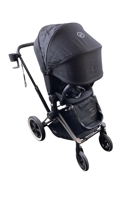 Shop Cybex PRIAM Stroller, 2017, Deep Black, Chrome With Black Details at GoodBuy Gear