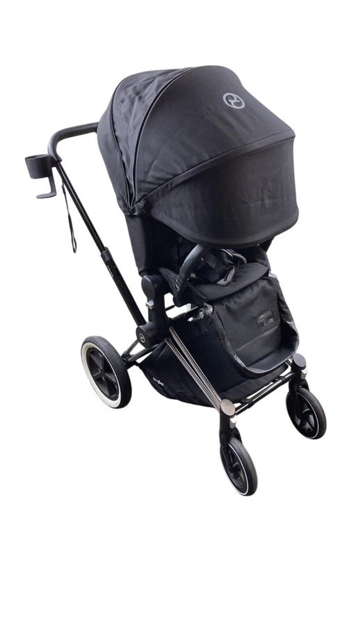 Shop Cybex PRIAM Stroller, 2017, Deep Black, Chrome With Black Details at GoodBuy Gear