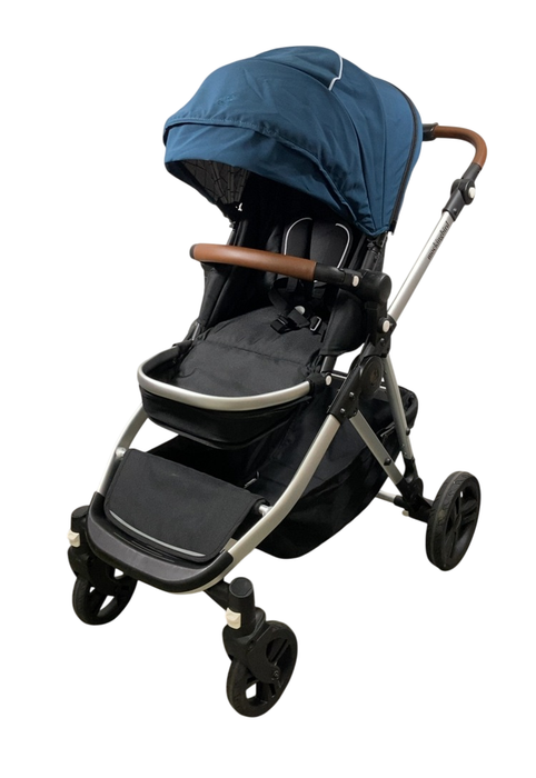 Shop Mockingbird Single to Double 2.0 Stroller, 2024, Sea, Silver With Penny Leather, Windowpane at GoodBuy Gear