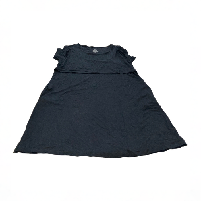 Shop Kindred Bravely Eleanora Bamboo Maternity & Nursing Lounge Dress, Black, Large at GoodBuy Gear