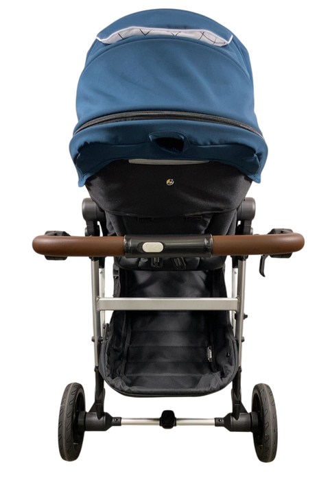 Shop Mockingbird Single to Double 2.0 Stroller, 2024, Sea, Silver With Penny Leather, Windowpane at GoodBuy Gear