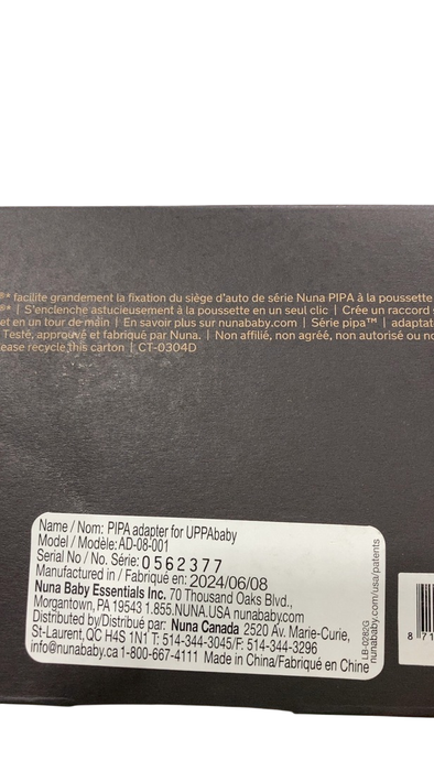 Shop Nuna Pipa Adapter For Uppababy, 2024 at GoodBuy Gear