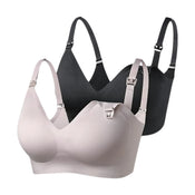 Shop Momcozy Ultra Soft & Omni Maternity Nursing Bra (2 Pack), Large, Black/Brown at GoodBuy Gear