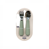 Shop Lalo Stainless Utensils Set, Sage at GoodBuy Gear