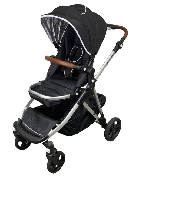 used Mockingbird Single to Double Stroller, Silver with Penny Leather, Windowpane, Black , 2023