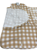 Shop Halo Micro-Fleece Swaddle, Gingham Tan, Newborn at GoodBuy Gear