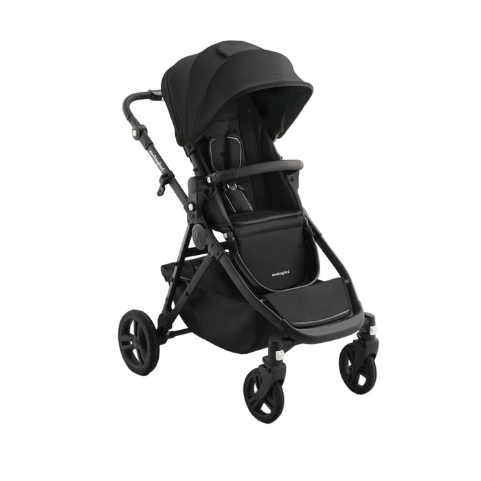 Shop Mockingbird Single to Double 3.0 Stroller, 2025, Solid Black, Charcoal with Black Leather at GoodBuy Gear