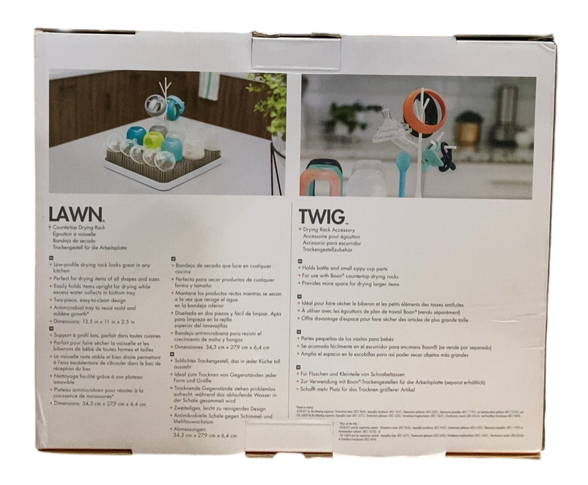 Shop Boon Lawn Countertop Drying Rack With 2 Twigs, Grey at GoodBuy Gear