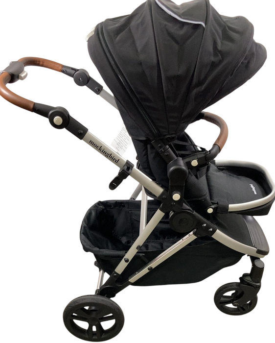 Shop Mockingbird Single 2.0 Stroller, 2024, Black, Silver With Penny Leather, Windowpane at GoodBuy Gear