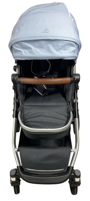 Shop Mockingbird Single to Double 2.0 Stroller, Sky, Watercolor Drops, Silver With Penny Leather, 2025 at GoodBuy Gear