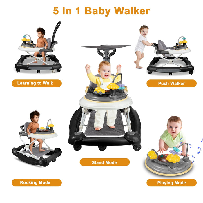 EONROACOO 4 in 1 Baby Walker, Black
