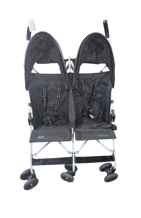 Shop Delta Children Jeep TurboGlyde Side by Side Double Stroller, 2025, Black 2454 at GoodBuy Gear